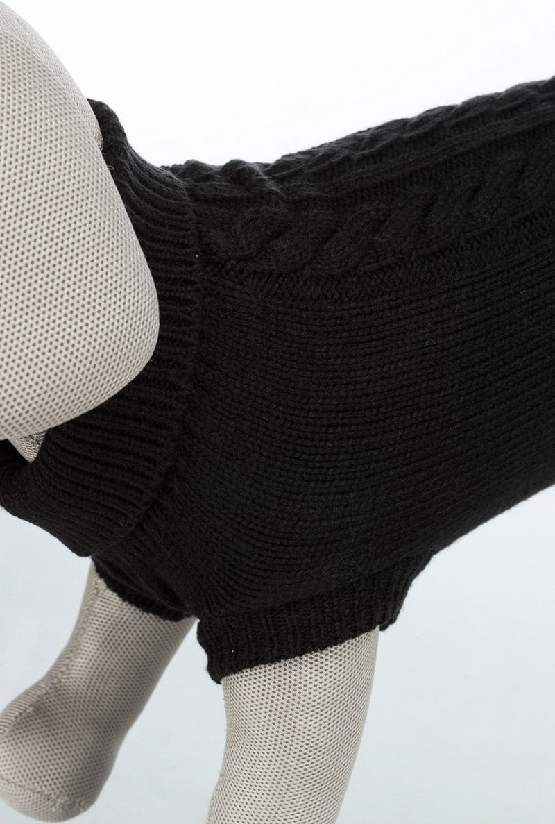 Trixie maglione per cani kenton nero - abbigliamento per cani - 55 cm