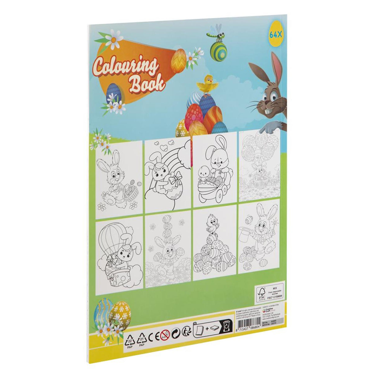 Libro da colorare Grafix Pasqua a4, 64 pagine.
