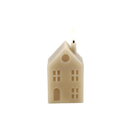 Portacandele LED Countryfield Lyon beige 5x6x14cm