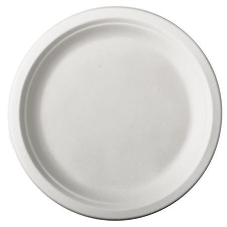 Papstar 12 piatti zucchero di canna puro dia.23cm bianco