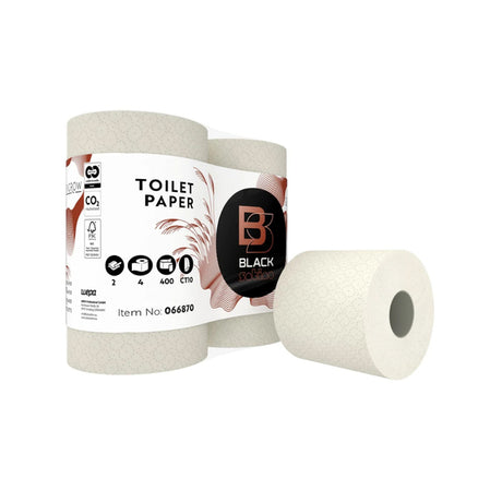 Carta igienica greengrow satinata nera 2 veli (40 rotoli da 400 fogli)