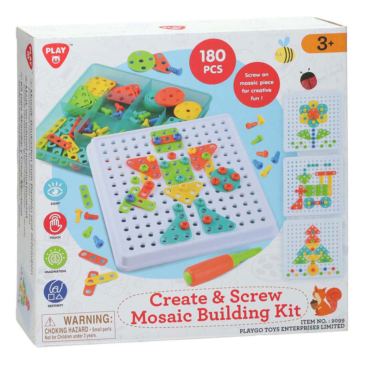 Mosaico del set da costruzione Playgo - 180 pezzi.