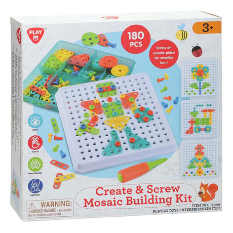 Mosaico del set da costruzione Playgo - 180 pezzi.