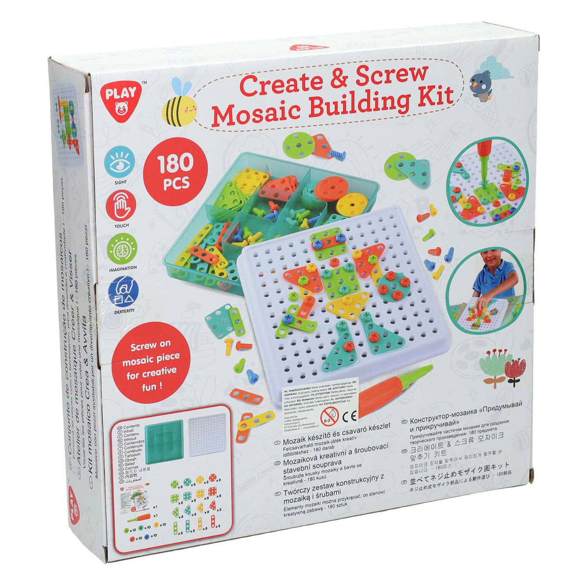 Mosaico del set da costruzione Playgo - 180 pezzi.