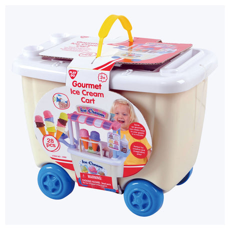 Negozio di giocattoli per bambini Playgo - carretto a spinta - bancarella dei gelati con gelati - set di argilla - argilla per gelato