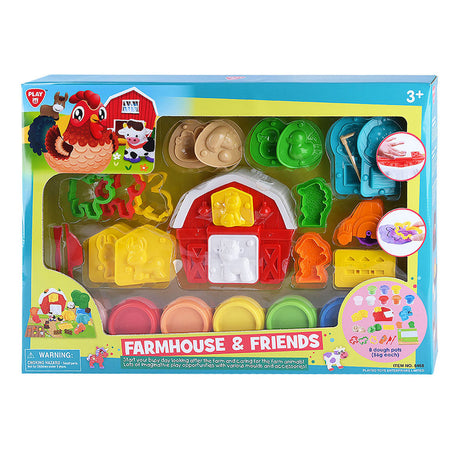 Set di argilla Playgo Farm and Friends - 8 vasi di terracotta