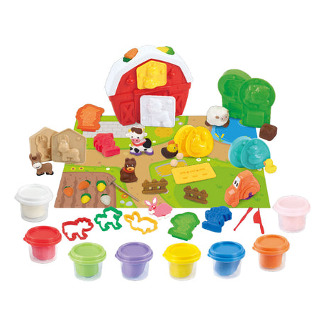 Set di argilla Playgo Farm and Friends - 8 vasi di terracotta
