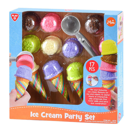 Set da gioco per la preparazione del gelato Playgo - 17 pezzi.