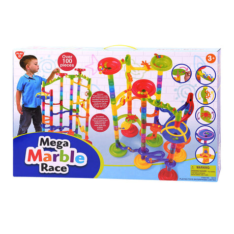 Playgo Play Pista per Biglie Mega Gara, 100 pz.