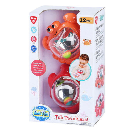 Playgo giocattoli da bagno vasca twinklers - granchio e polpo - 2 pz.