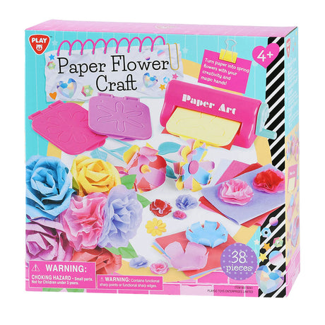 Set artigianale per creazione fiori di carta Playgo - 38 pezzi.