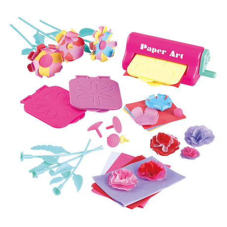 Set artigianale per creazione fiori di carta Playgo - 38 pezzi.