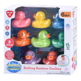 Paperelle di gomma arcobaleno Playgo - 8 pz.