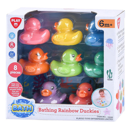 Paperelle di gomma arcobaleno Playgo - 8 pz.