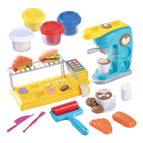 Set di argilla Playgo Café e sala da pranzo - 4 vasi di terracotta - 22 pezzi.