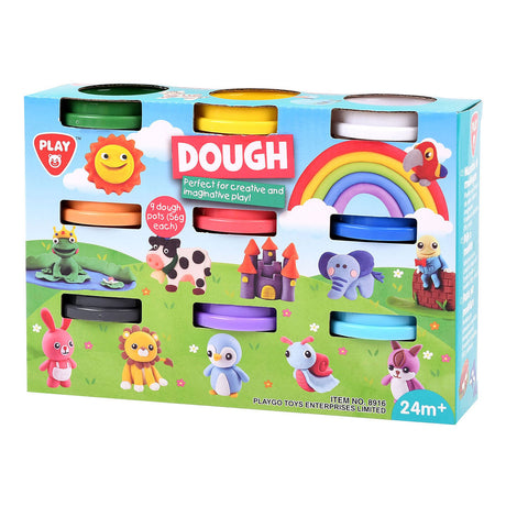 Set argilla Playgo 9 colori - 9x56 grammi