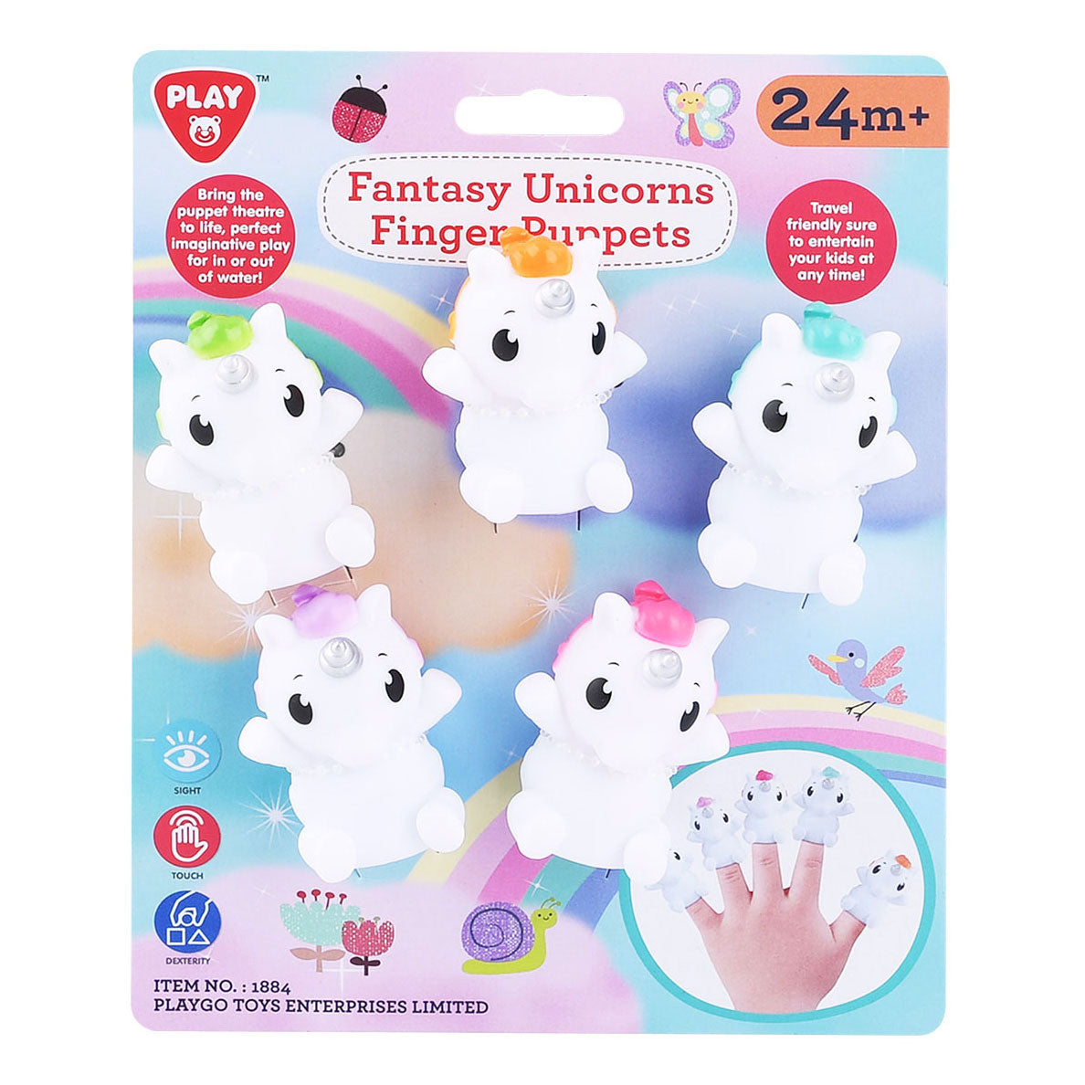 Playgo marionette da dito unicorno - 5 pz.