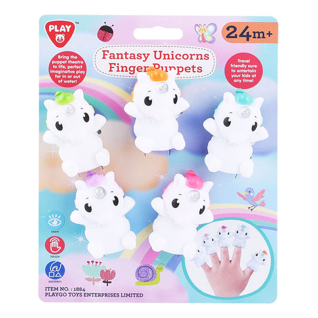Playgo marionette da dito unicorno - 5 pz.