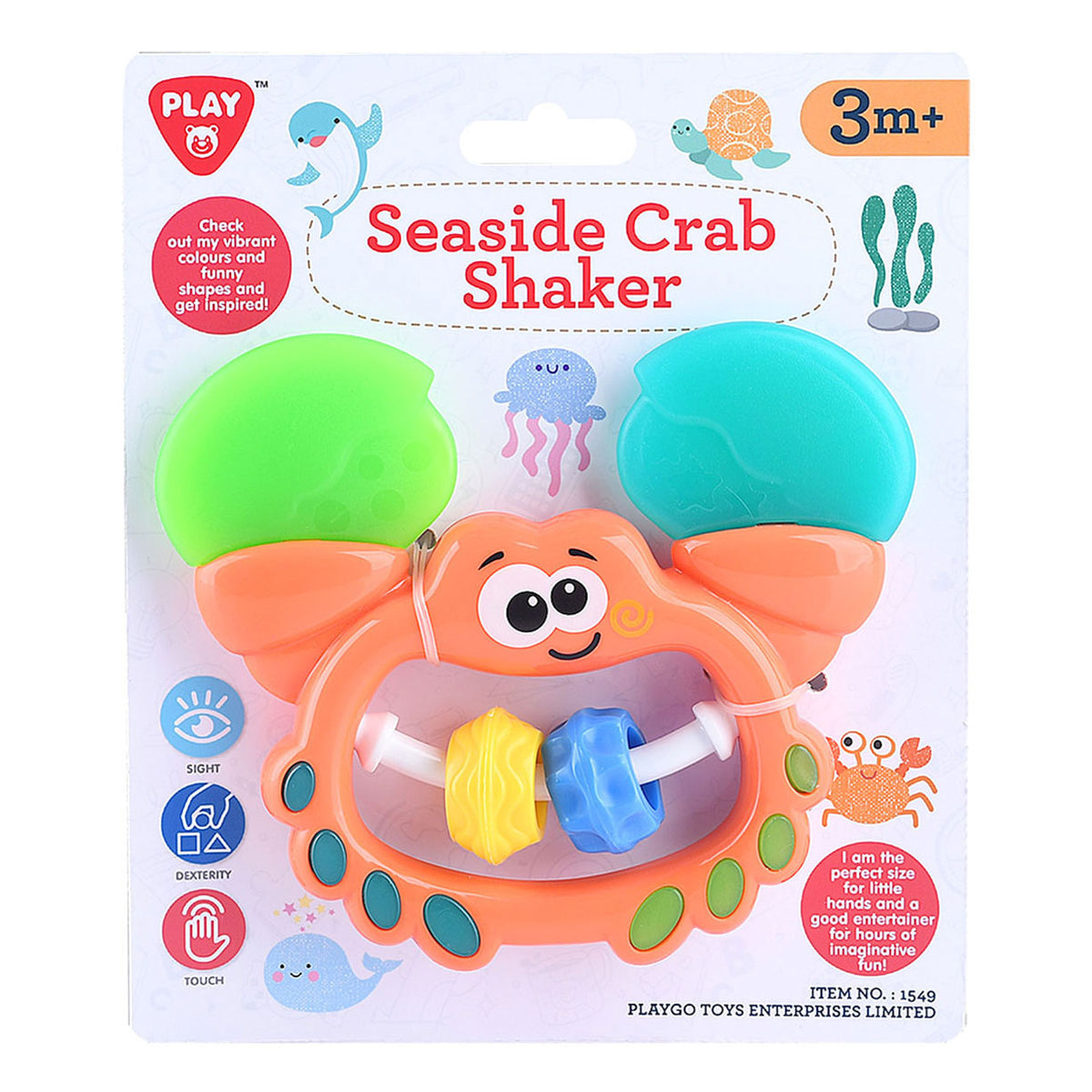 Playgo Crab 2in1 sonaglio e giocattolo per la dentizione