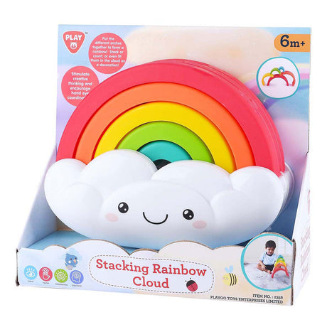 Torre impilabile Playgo Rainbow - 6 pz.