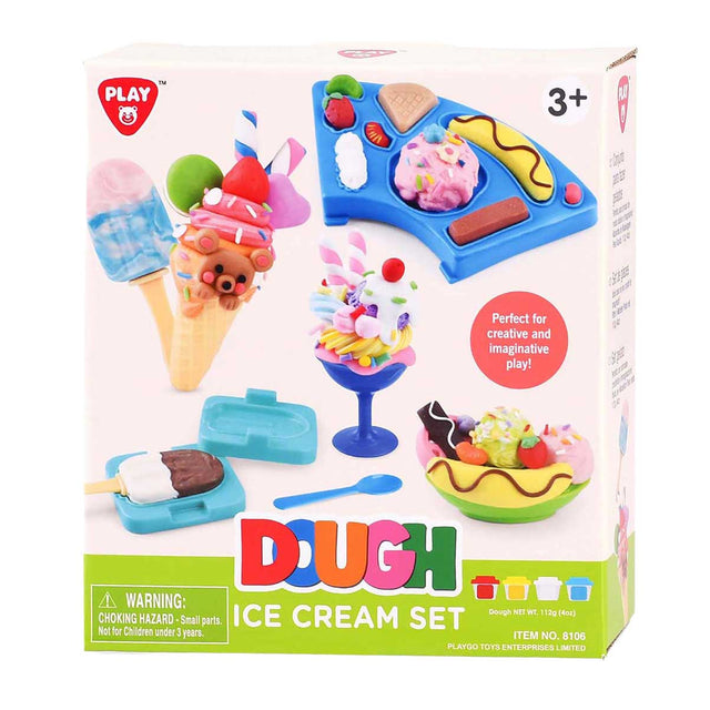 Set di argilla per gelato Playgo - 4 vasi di terracotta