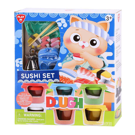 Set di argilla per sushi Playgo - 6 vasi di terracotta