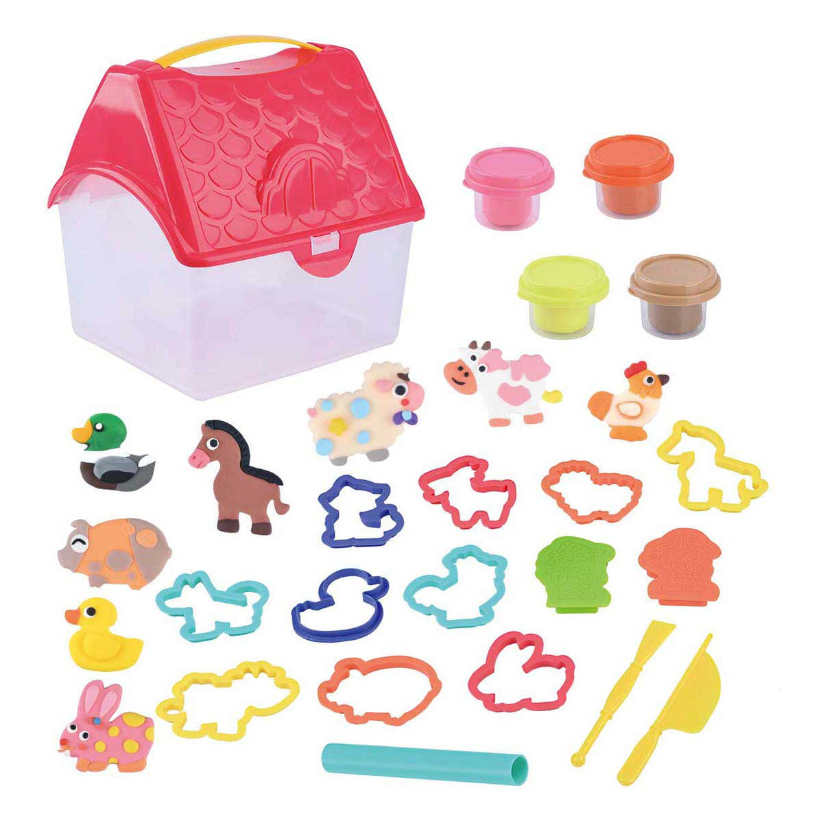 Set di argilla della fattoria Playgo – set da gioco creativo in argilla per bambini.