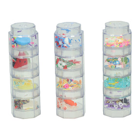 Albatros fishing glitter sprinkle ottagoni impilabili - 12 pz