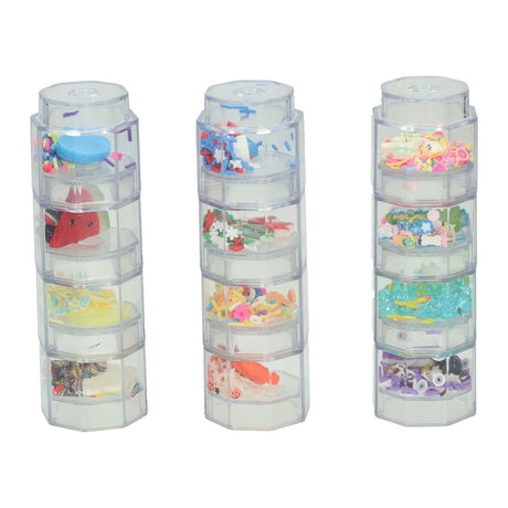 Albatros fishing glitter sprinkle ottagoni impilabili - 12 pz