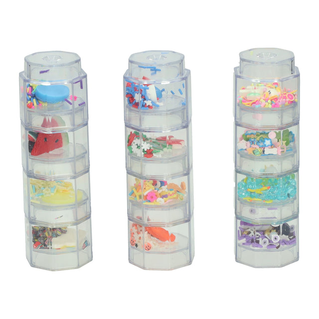 Albatros fishing glitter sprinkle ottagoni impilabili - 12 pz