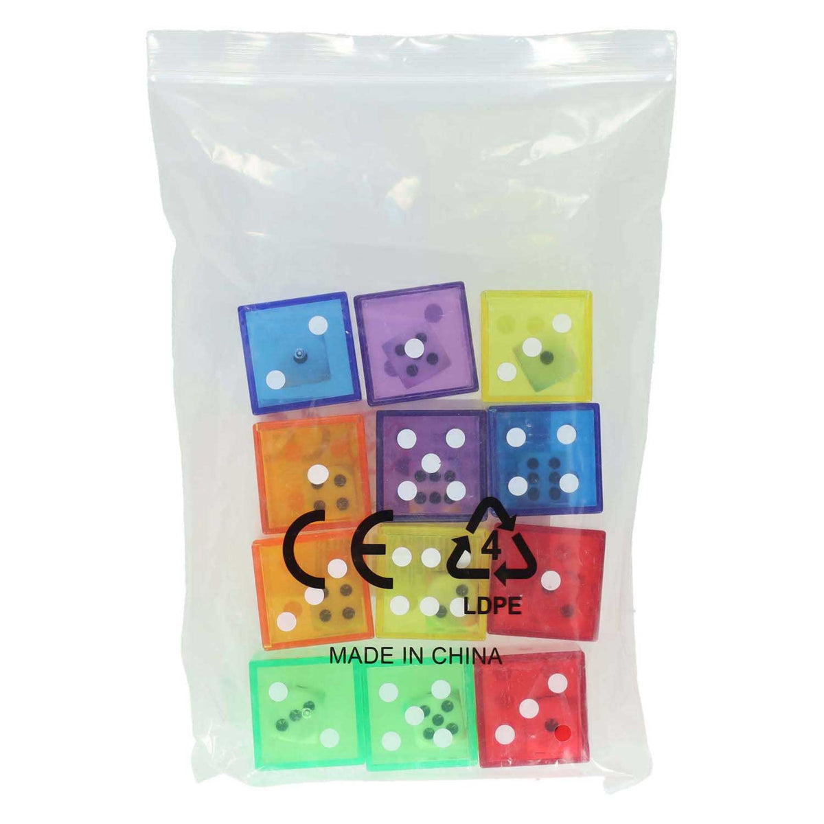Dadi doppi trasparenti 2in1 - 6pz.