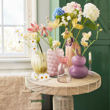 Vaso Decoris in vetro ø12cm x h.20,5cm rosa tenue