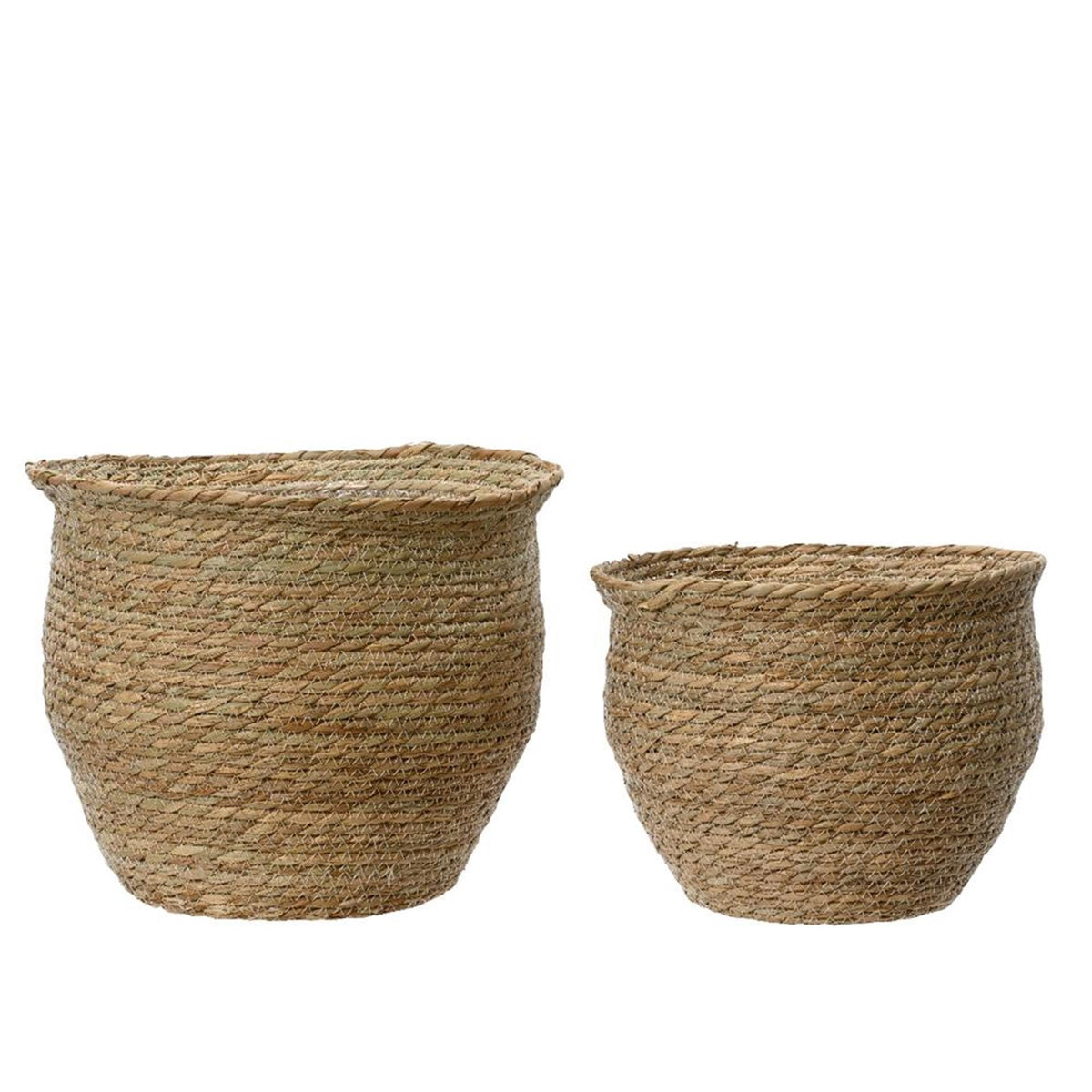 Set di vasi da fiori Decoris in plastica riciclata l.dia32cm s.dia27cm per interni o esterni fatti a mano