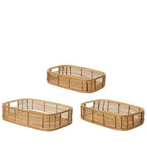 Set vassoio Decoris 3 pezzi bambù 48,5 cm