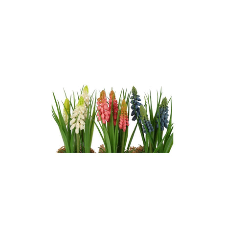 Fiore artificiale Countryfield in vaso tulipano multicolore 8x8x20cm