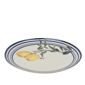 Piatto Decoris in porcellana decoro limone dia.20.3x2cm