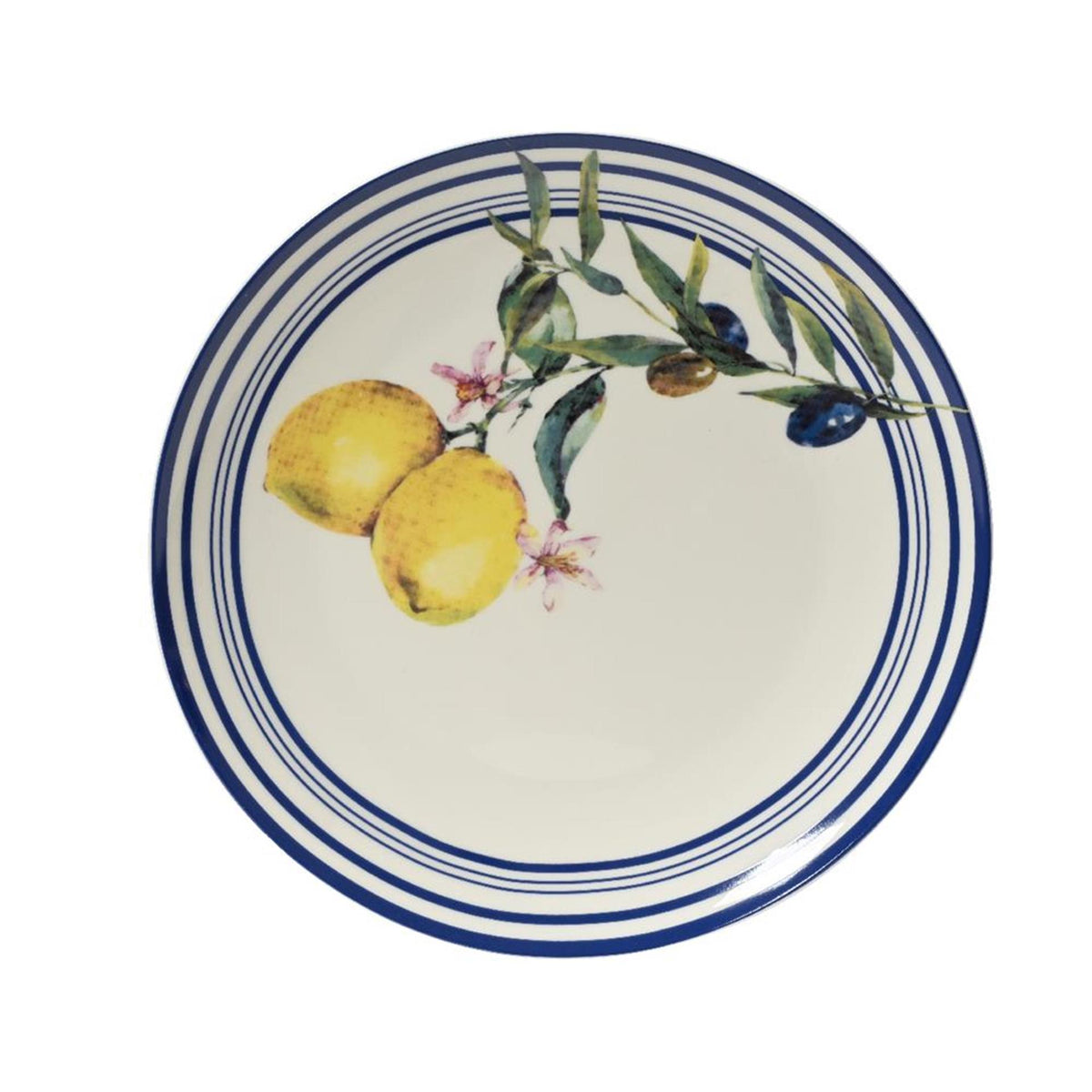 Piatto Decoris in porcellana decoro limone dia.20.3x2cm
