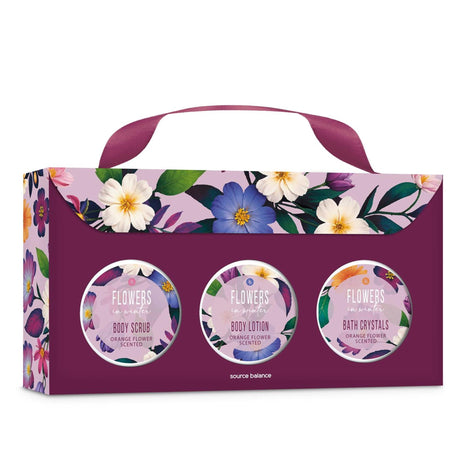 Set regalo da bagno Source Balance fiori in fiore 3 pezzi