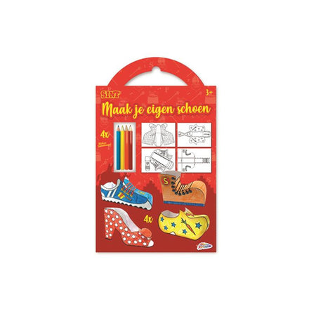 Set artigianale Grafix Sinterklaas: crea la tua scarpa 4 disegni + 4 matite