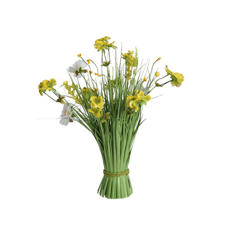 Decoris fiore artificiale campo bouquet di fiori poliestere dia20x40cm