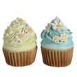 Decoris statua decorativa cupcakes in poliresina 7x7x9cm 2 assortiti fatti a mano
