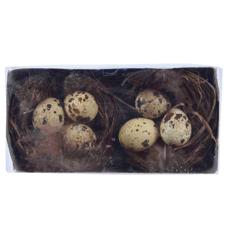 Decoris nido in salice set da 2 pezzi 8 cm naturale