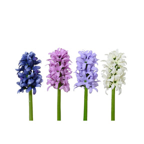 Decoris fiore artificiale giacinto poliestere ø7xh22cm 4 assortiti