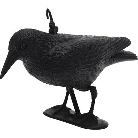 Spaventapasseri corvo da giardino professionale nero 42,5x18 cm