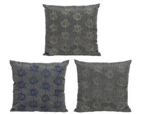 Decoris cuscino da esterno grigio olefina con fiori 45x45x15 assortiti