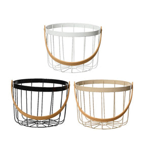 Cesto Decoris con manico in metallo 3 assortiti