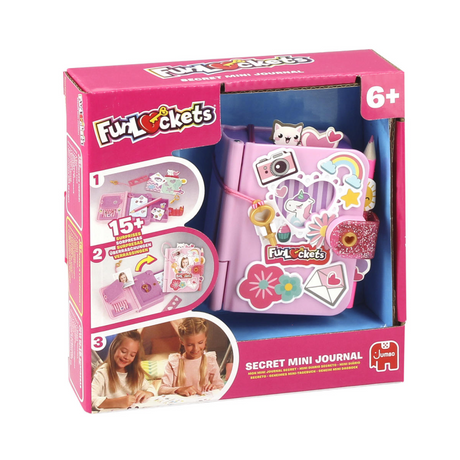 Funlockets jumbo - mini diario segreto - diario per ragazze 6 anni - con oltre 15 sorprese
