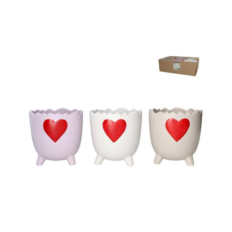 Vaso da fiori romeo 3 assortiti 15x15x15,5 cm