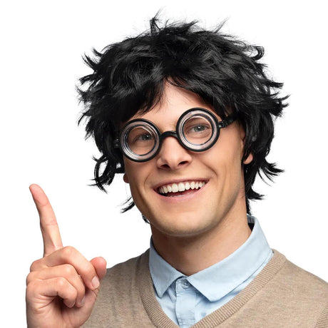 Parrucca Boland da nerd, parrucca da nerd, articolo per feste