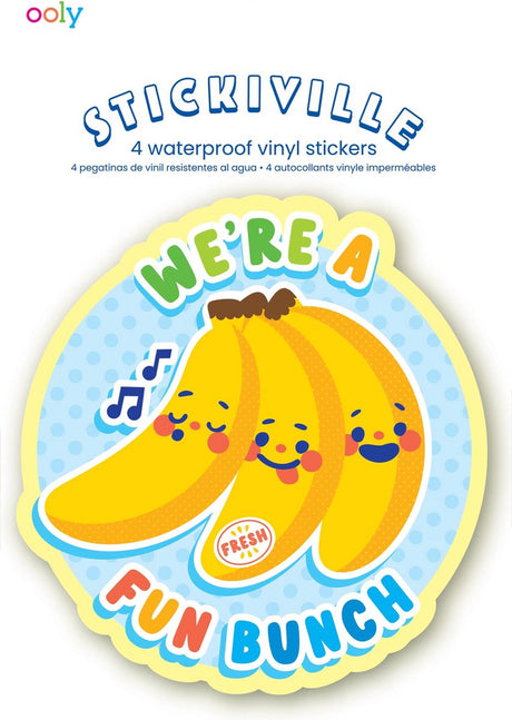 Ooly - adesivi stickiville: amici della frutta - vinile (4 fustellati)